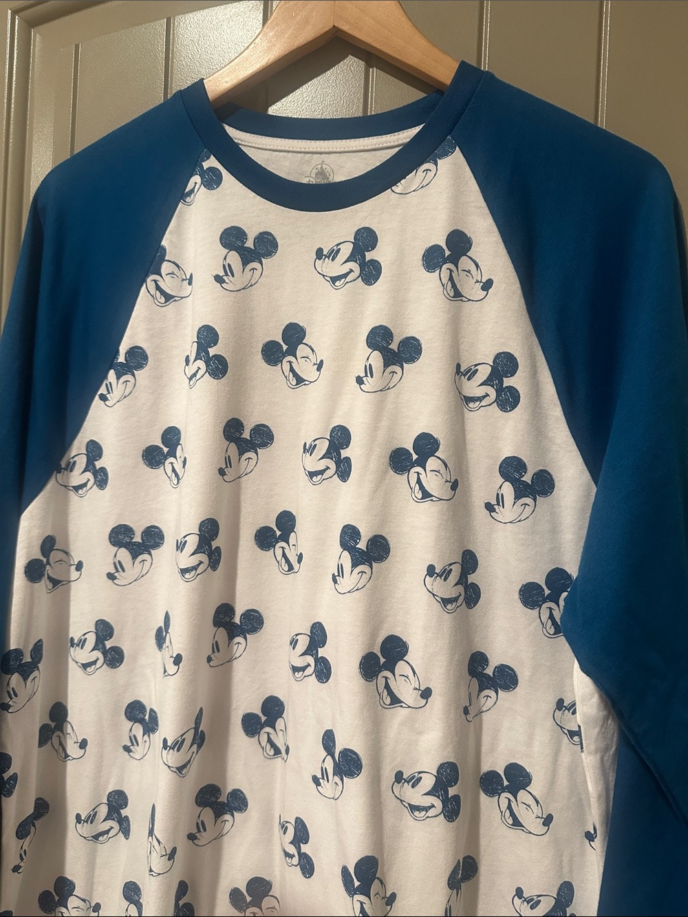 DISNEY Mickey Mouse Raglan Tee XL - Picture 2 of 7